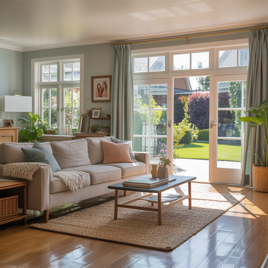 Beautiful modern home interior with comfortable living space
