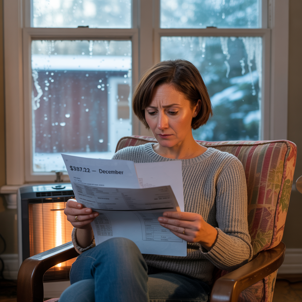 Woman concerned about high energy bills